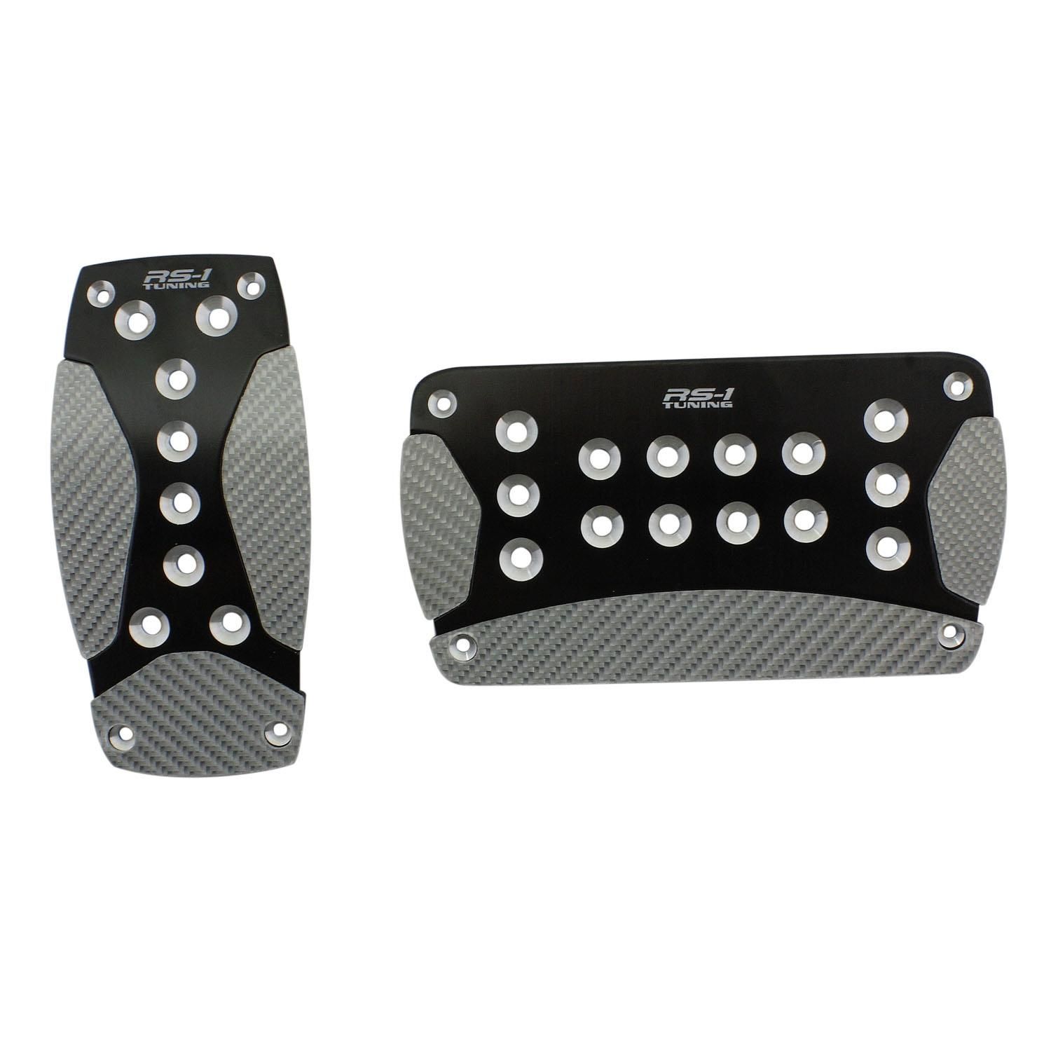 Pilot Black with Carbon Fiber Insert Pedal Pad Set 2 Piece