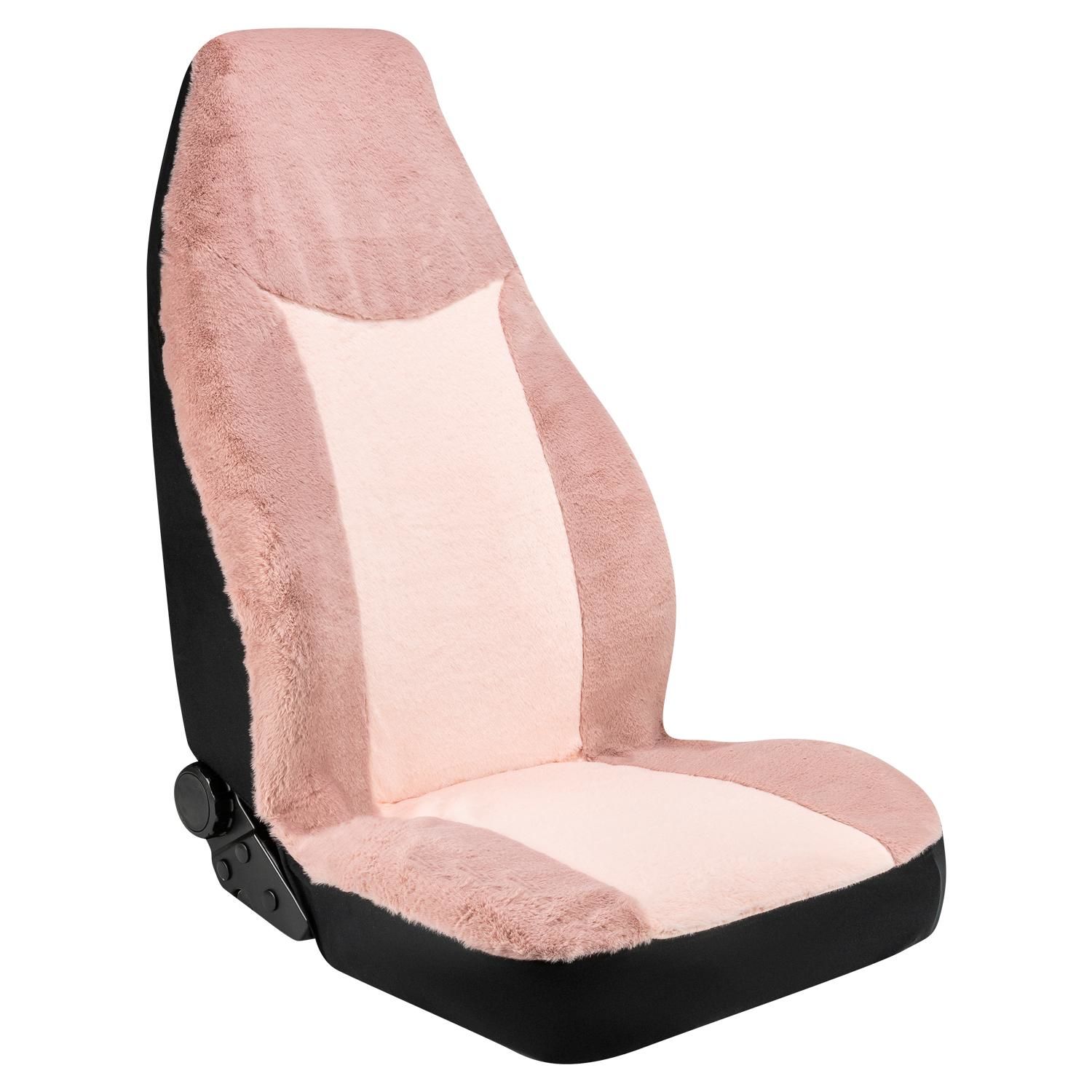 Pilot Blush Pink Seat Cover Soft Fluffy Pink Fabric Universal Fit For