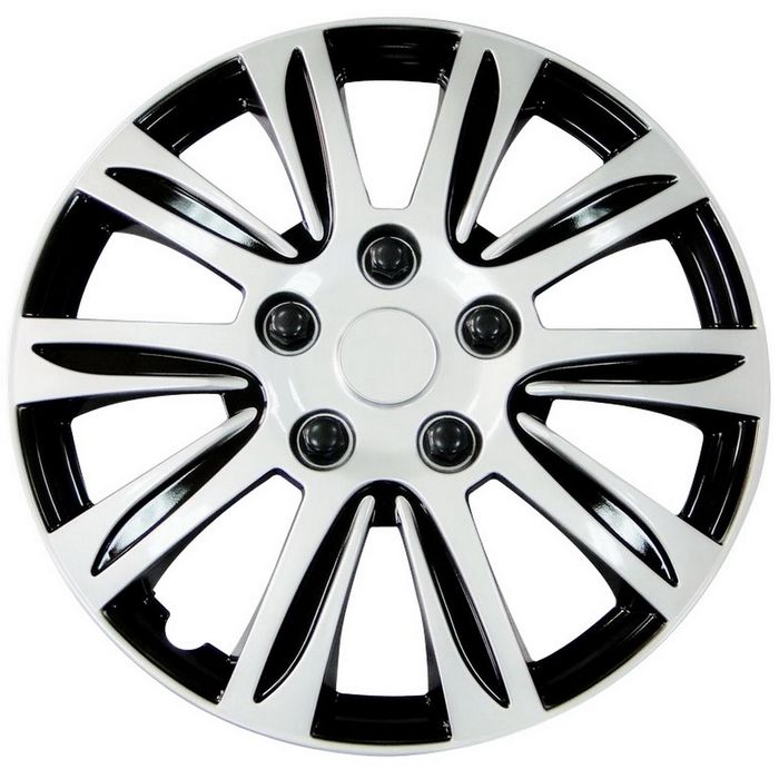 Wheel Caps Wheel Trims 15-Inch Order Black Silver 4-Piece