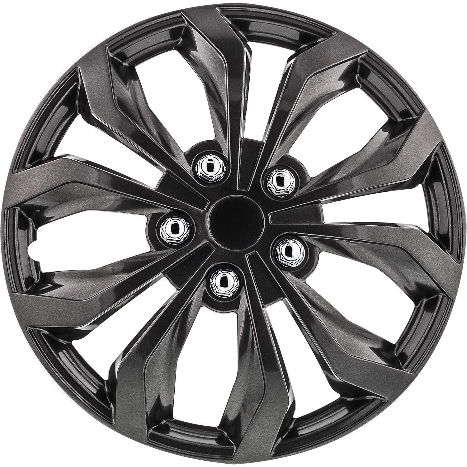 Pilot Gunmetal 16in Plastic Universal Wheel Cover 4 Piece