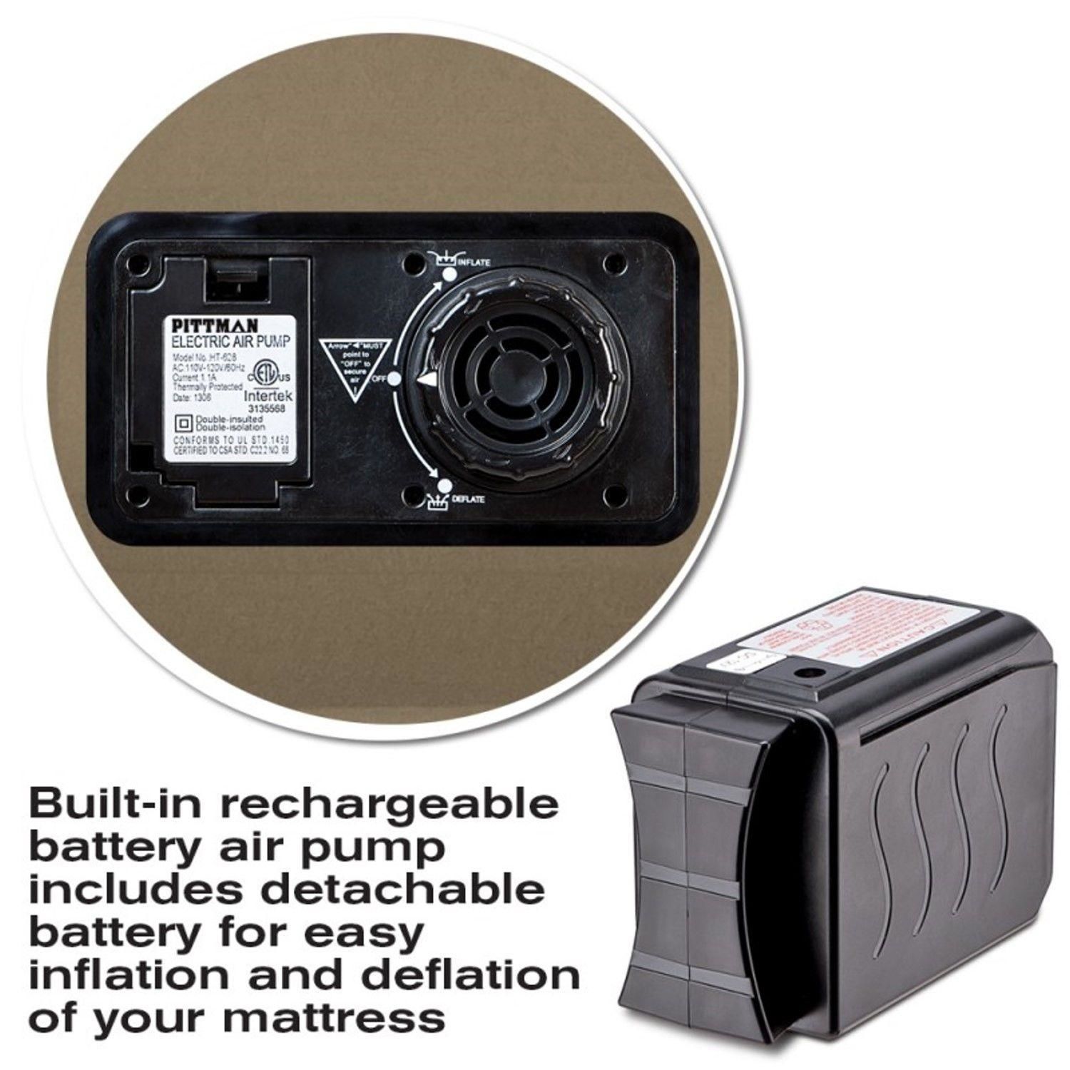 Pittman 16 in. Indoor/Outdoor Double High Ultimate Fabric Queen Air