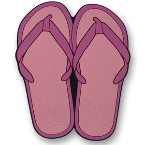 Plasticolor Pink Flip Flop Floor Mat