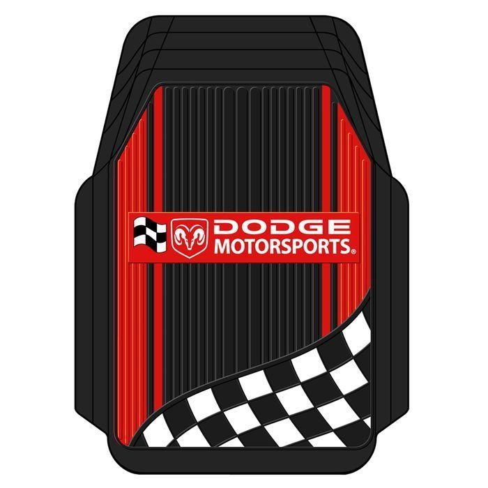 Plasticolor Dodge Motorsports with Flag Trim-to-Fit Front Floor Mat 2 Piece
