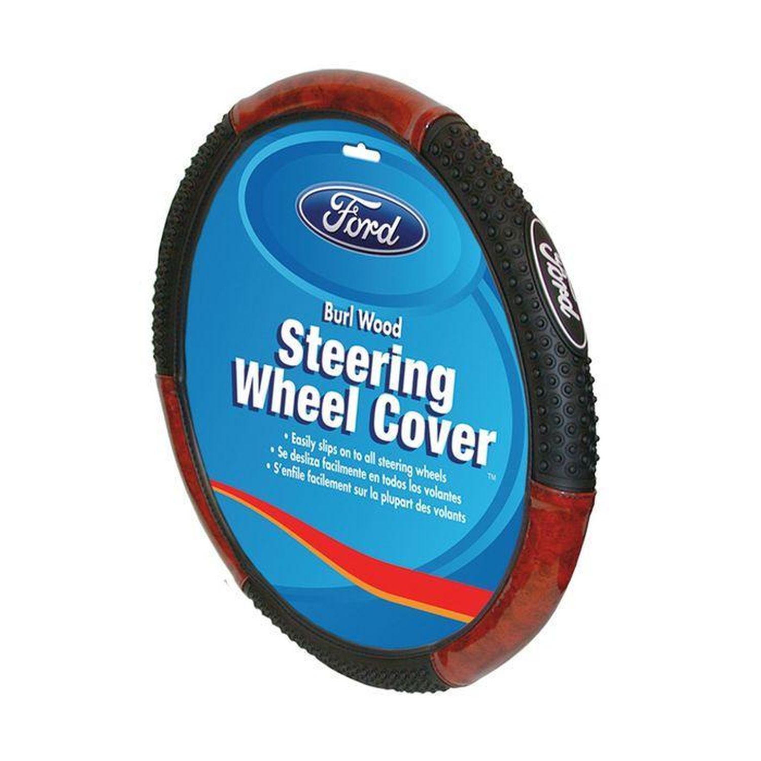 Plasticolor Ford oval burl wood steering wheel cover