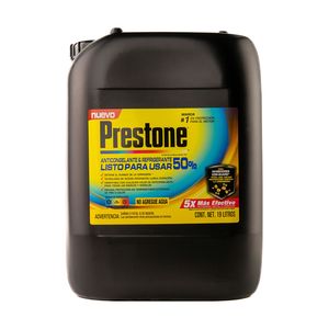 Anticongelante Refrigerante de Motor Prestone Ligeramente Amarillo a Verde Pre Mezclado