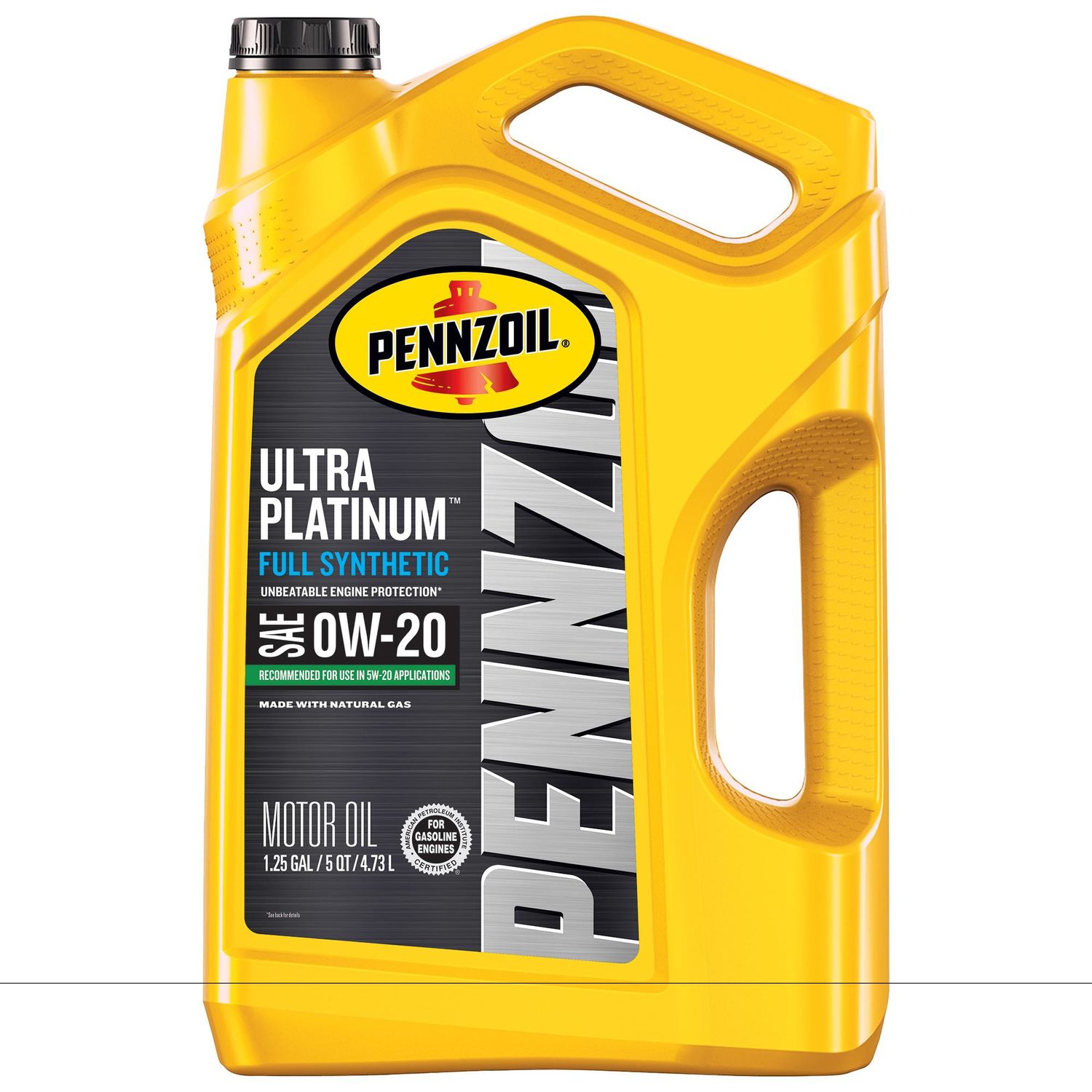Pennzoil Ultra Platinum Full Synthetic Engine Oil 0W-20 5 Quart