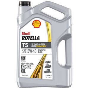 Shell ROTELLA T5 Diesel Synthetic Blend Engine Oil 15W-40 1 Gallon