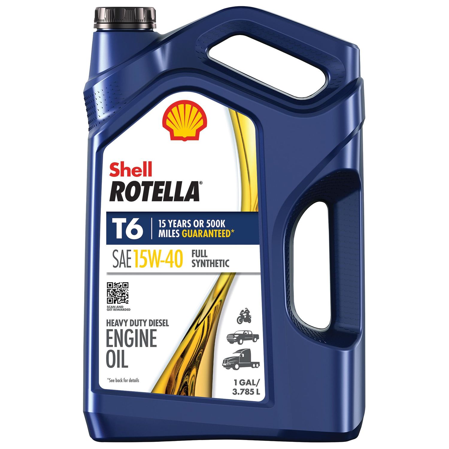 Shell Rotella Rotella T6 heavy duty diesel engine oil 15W40 1 gal.