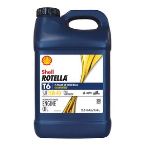 Shell ROTELLA T6 Diesel Full Synthetic Engine Oil 15W-40 2.5 Gallon for Mini Cooper Paceman