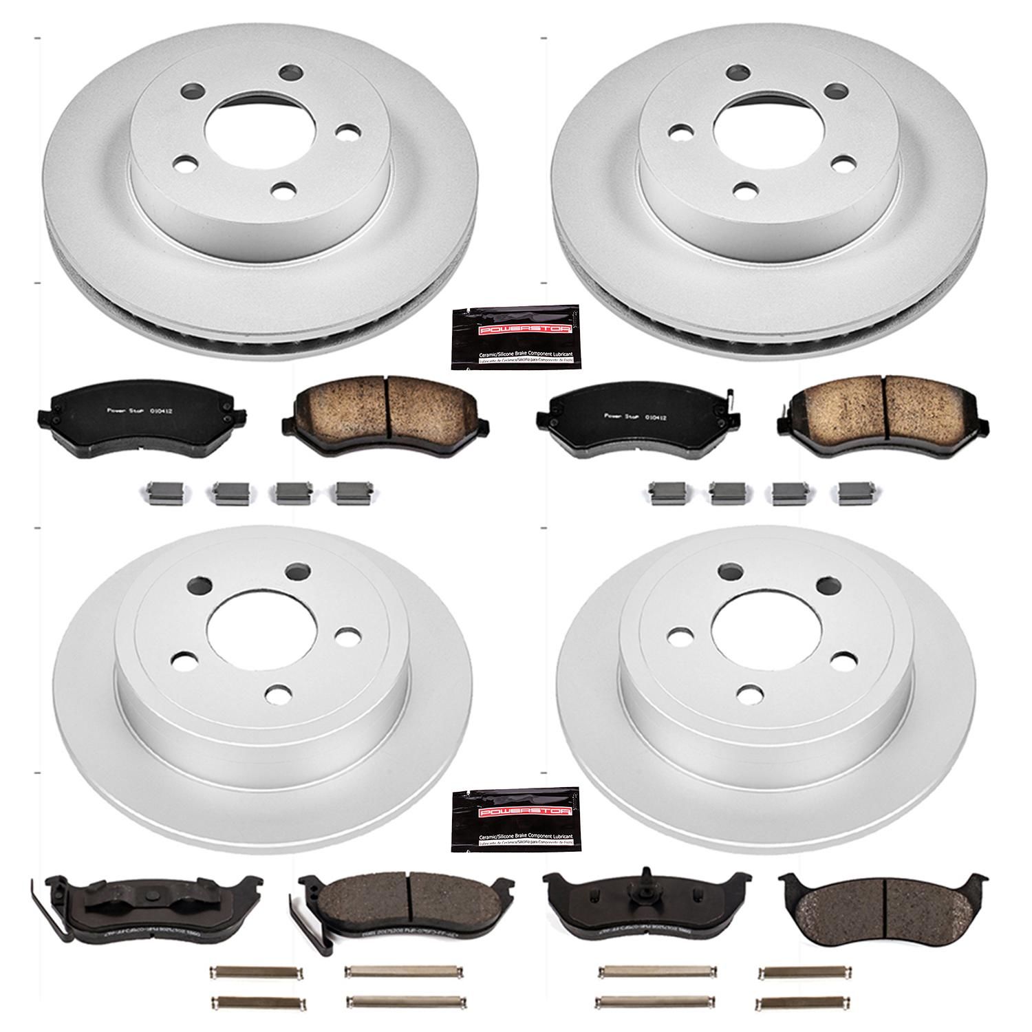 Power Stop Performance Brake Pads Rotors Kit CRK2162