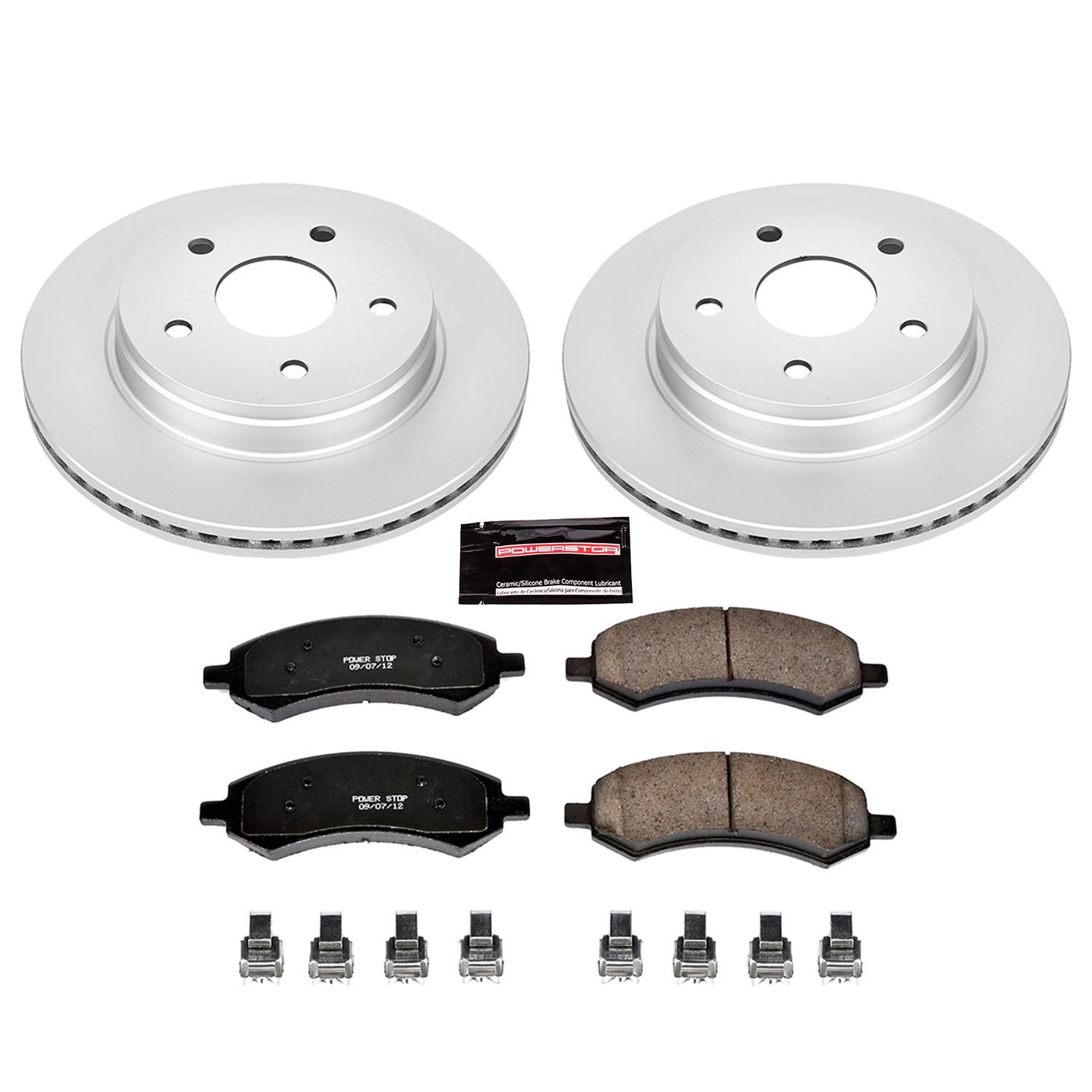 Power Stop Performance Brake Pads Rotors Kit CRK2163