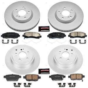 Komplettes Bremsen-Set Für Honda Ridgeline 2006–2014 – 8 Keramik-Bremsbeläge & 4 Gebohrte/schlitzte Rotoren – Für Kürzere Bremswege & Weniger Lärm