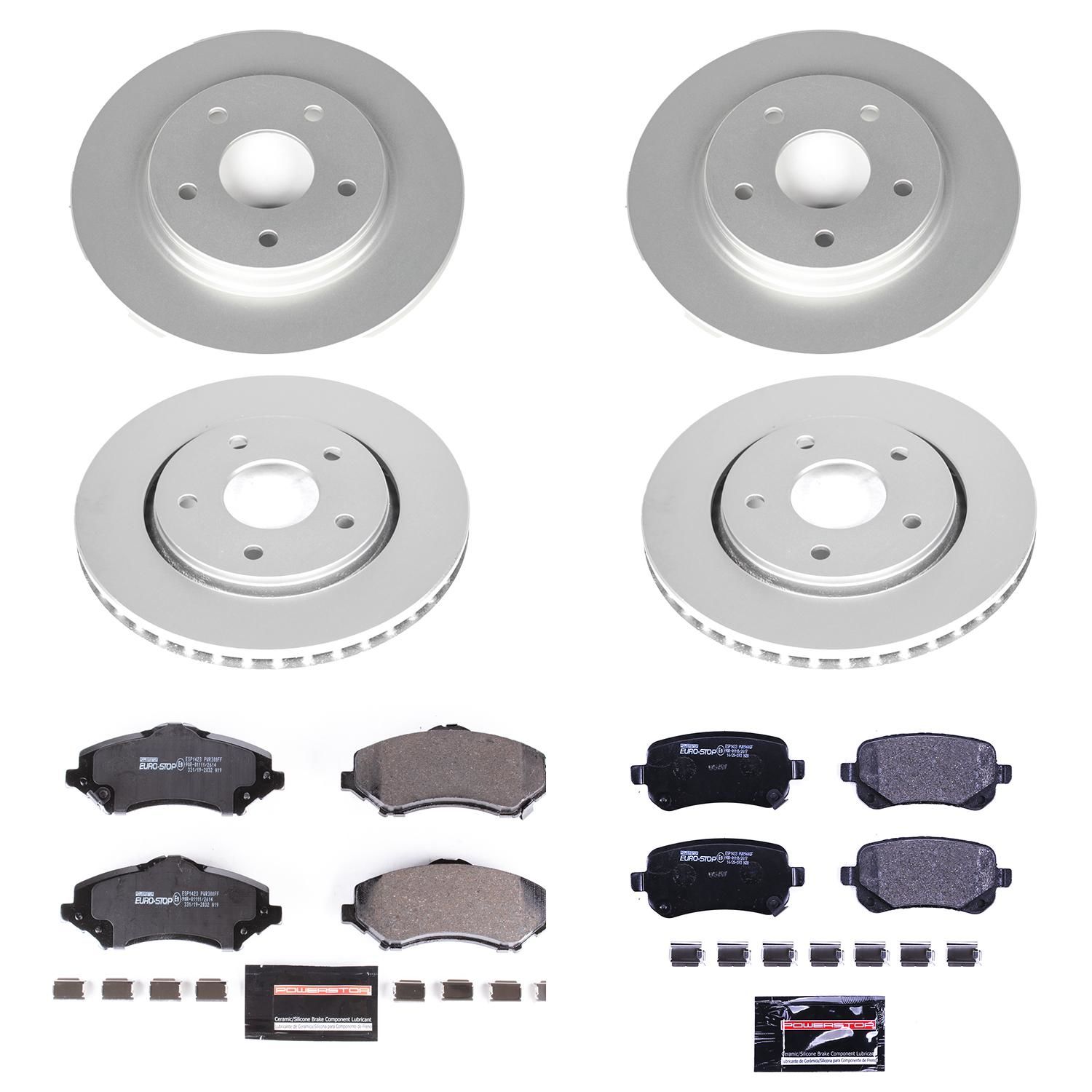 EuroStop Performance Brake Pads Rotors Kit ESK4015
