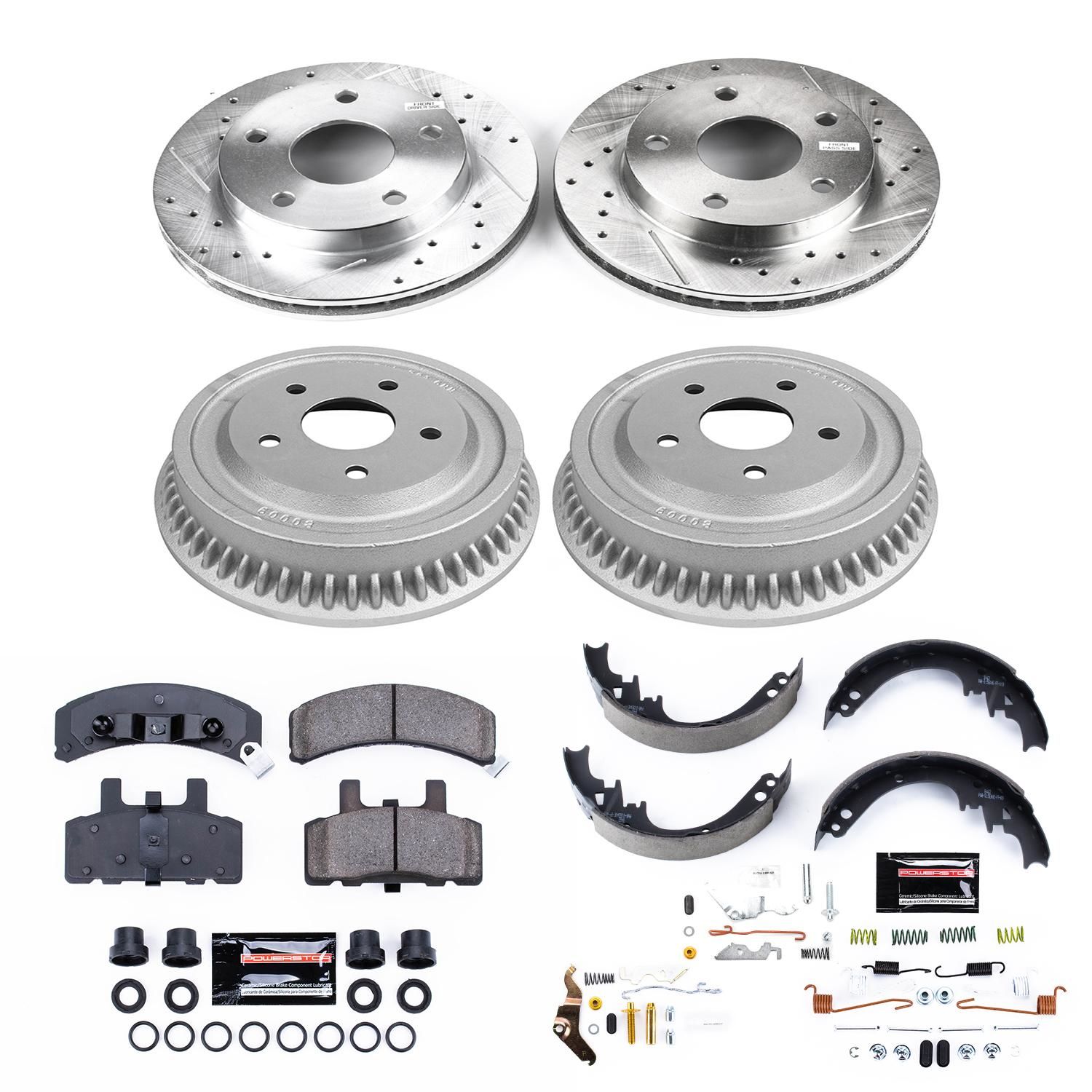 Power Stop Perf Brake Pad/RotorDrum/Shoe Kit K15033DK