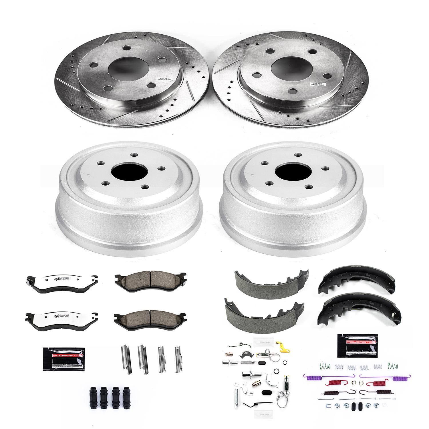 PowerStop Performance Brake Pad/RotorDrum/Shoe Kit K15166DK36
