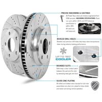 PowerStop Performance Brake Pads Rotors Kit K5389-26 for Honda Element