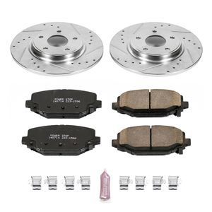 PHILTOP Rear Brake Pads And Rotors Kit Fit For Chrysler 2004-2007 Town & Country 3.8L, Dodge 2001-2003 2005-2006 Grand Caravan 3.3L, 11