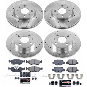 Hart Brakes Bremsen-Kit Hinten Für Fiat 500 (2013–2019) – Keramik-Beläge & Gebohrte Rotoren