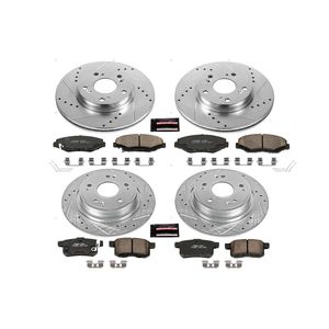 PowerStop Performance Brake Pads Rotors Kit K6491 for Honda Accord
