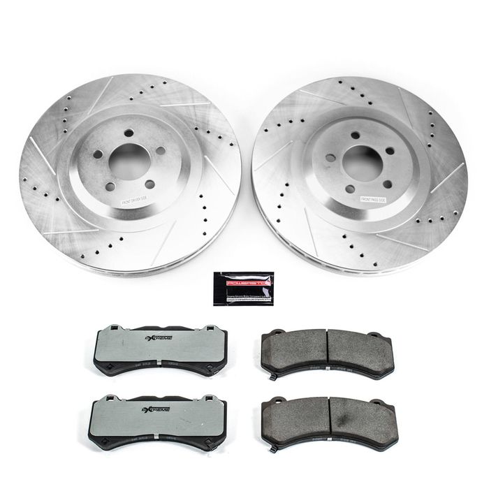 パーツ taku Powerstop Z26 Extreme Street Warrior Front Brake Upgrade Kit