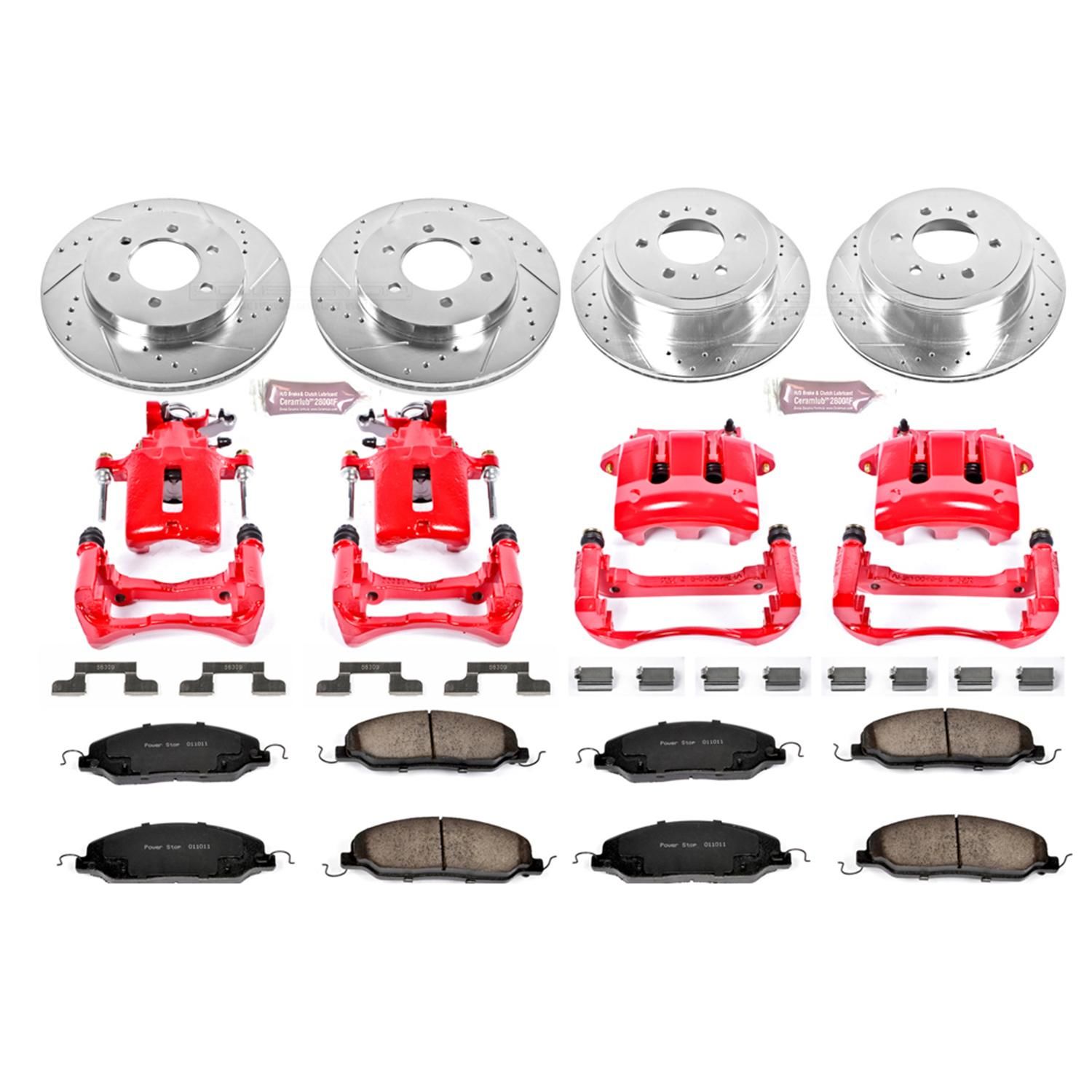 Power Stop Performance Brake Pads Rotors Kit KC1381