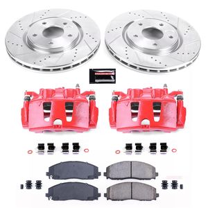 Power Stop KOE5960 Autospecialty Front And Rear Replacement Brake Kit Brake Rotors And Ceramic Brake Pads For Chrysler Town Country Dodge Grand Caravan Journey Vw Routan Application Specific