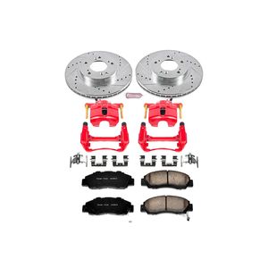 Power Stop K445 Front Brake Kit with Drilled//Slotted Brake Rotors and Z23 Evolution Ceramic Brake Pads