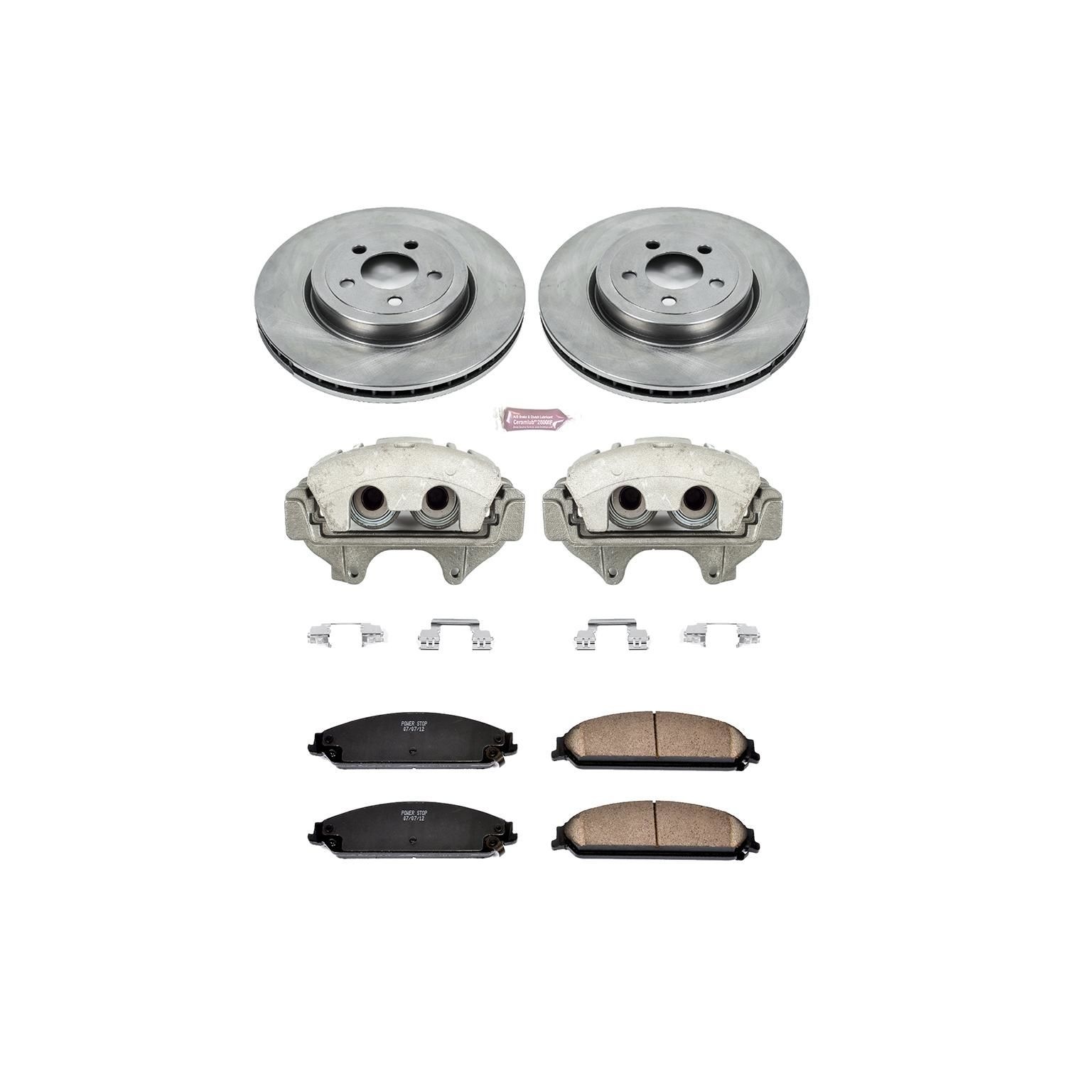 PowerStop Performance Brake Pads Rotors Kit KCOE2560