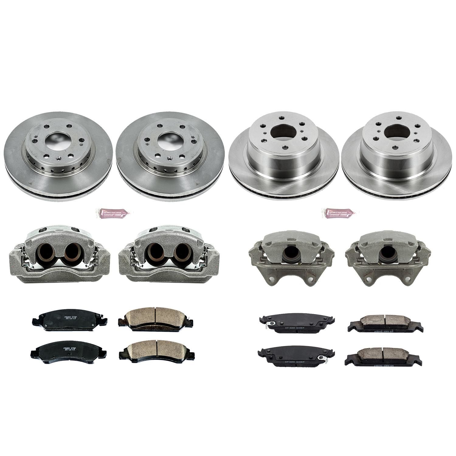 PowerStop Performance Brake Pads Rotors Kit KCOE7225
