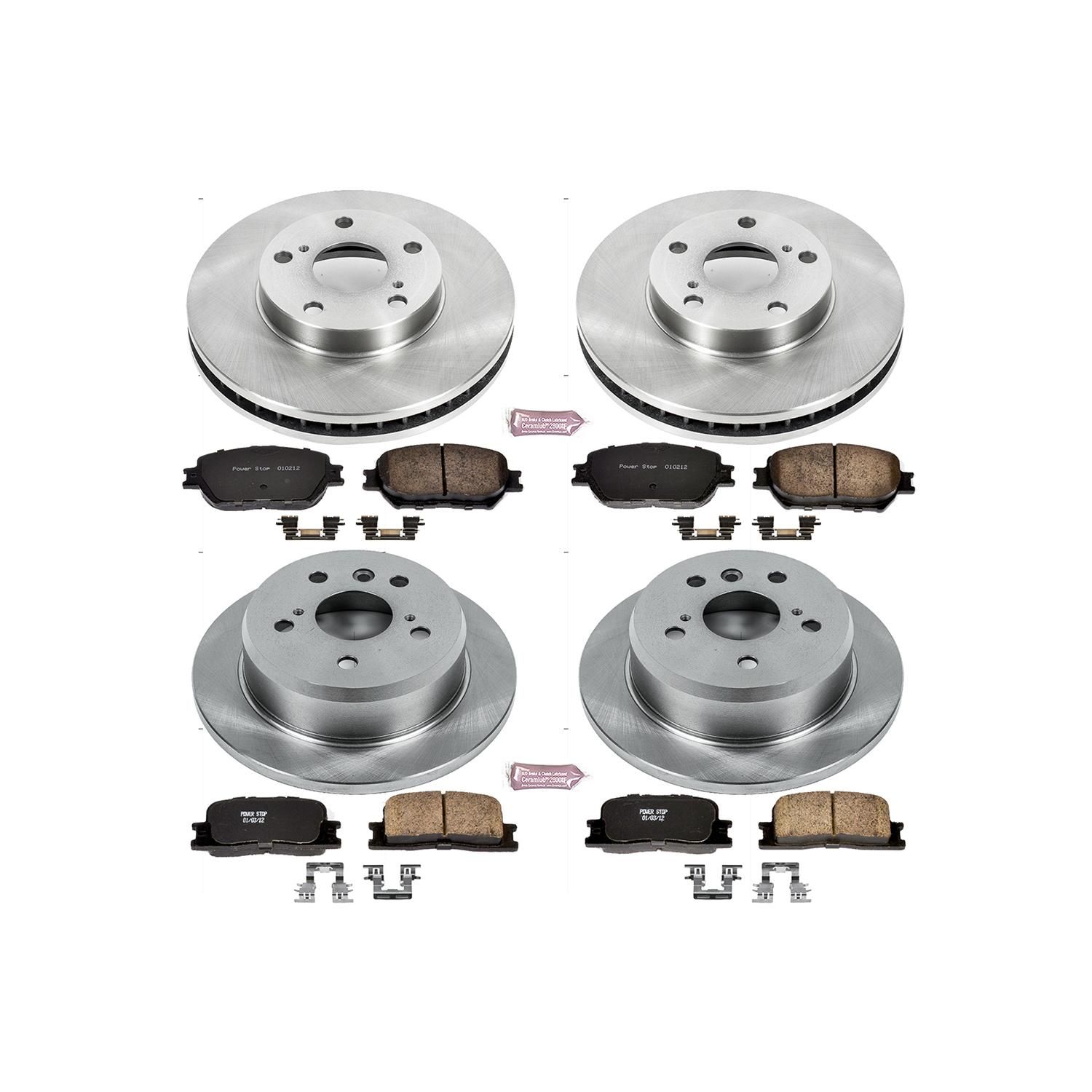 Power Stop Performance Brake Pads Rotors Kit KOE1066