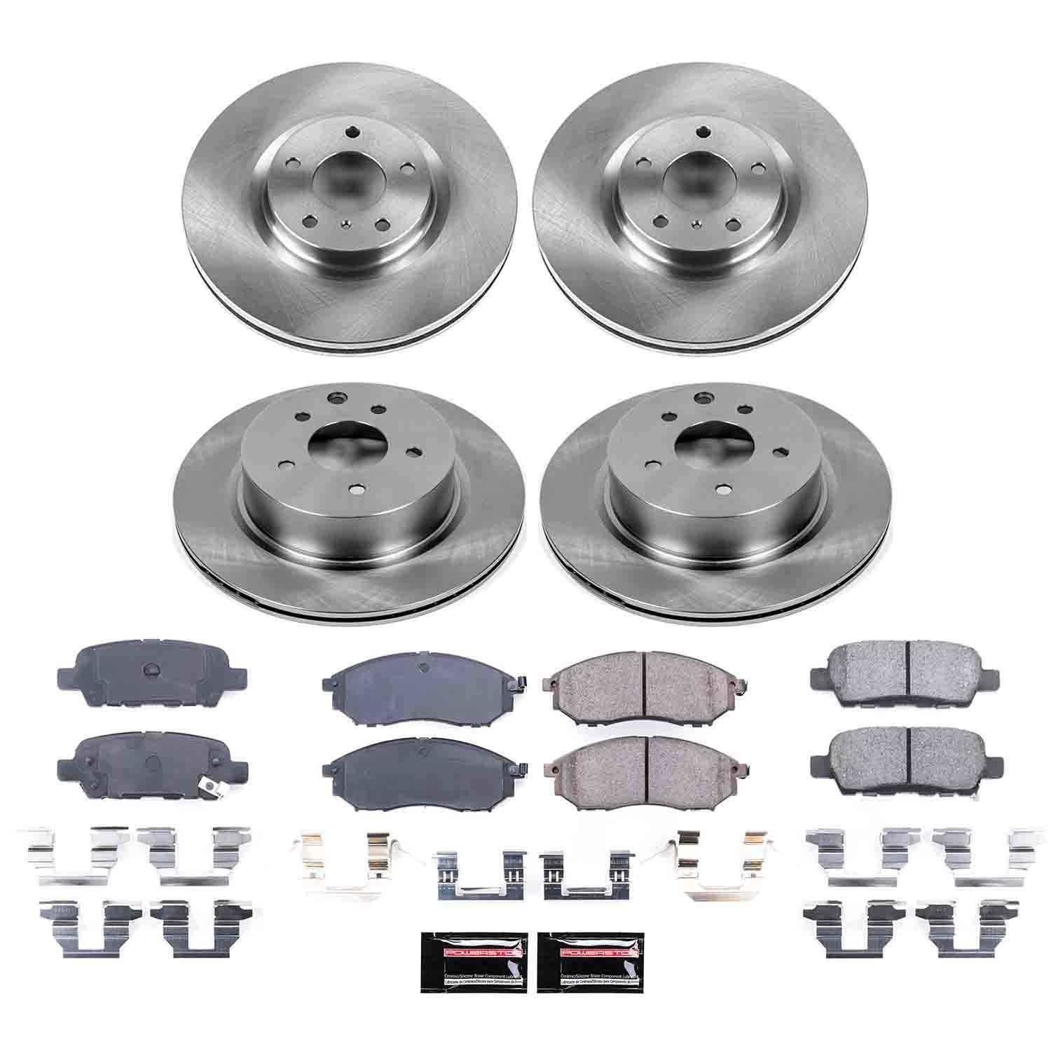 PowerStop Performance Brake Pads Rotors Kit KOE114