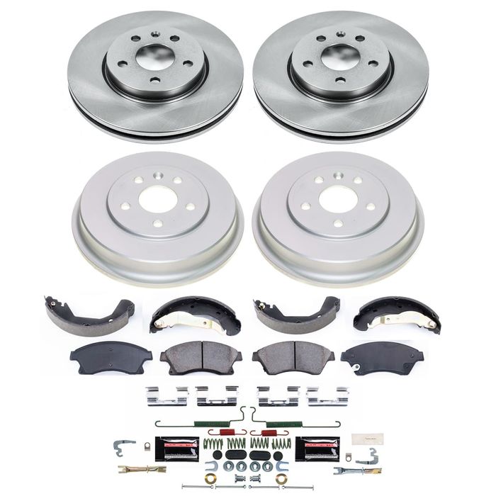 Power Stop KOE15208DK Daily Driver Brake Kit - Front & Rear Pads, Rotors, Drums, Shoes Complete Set - View #8