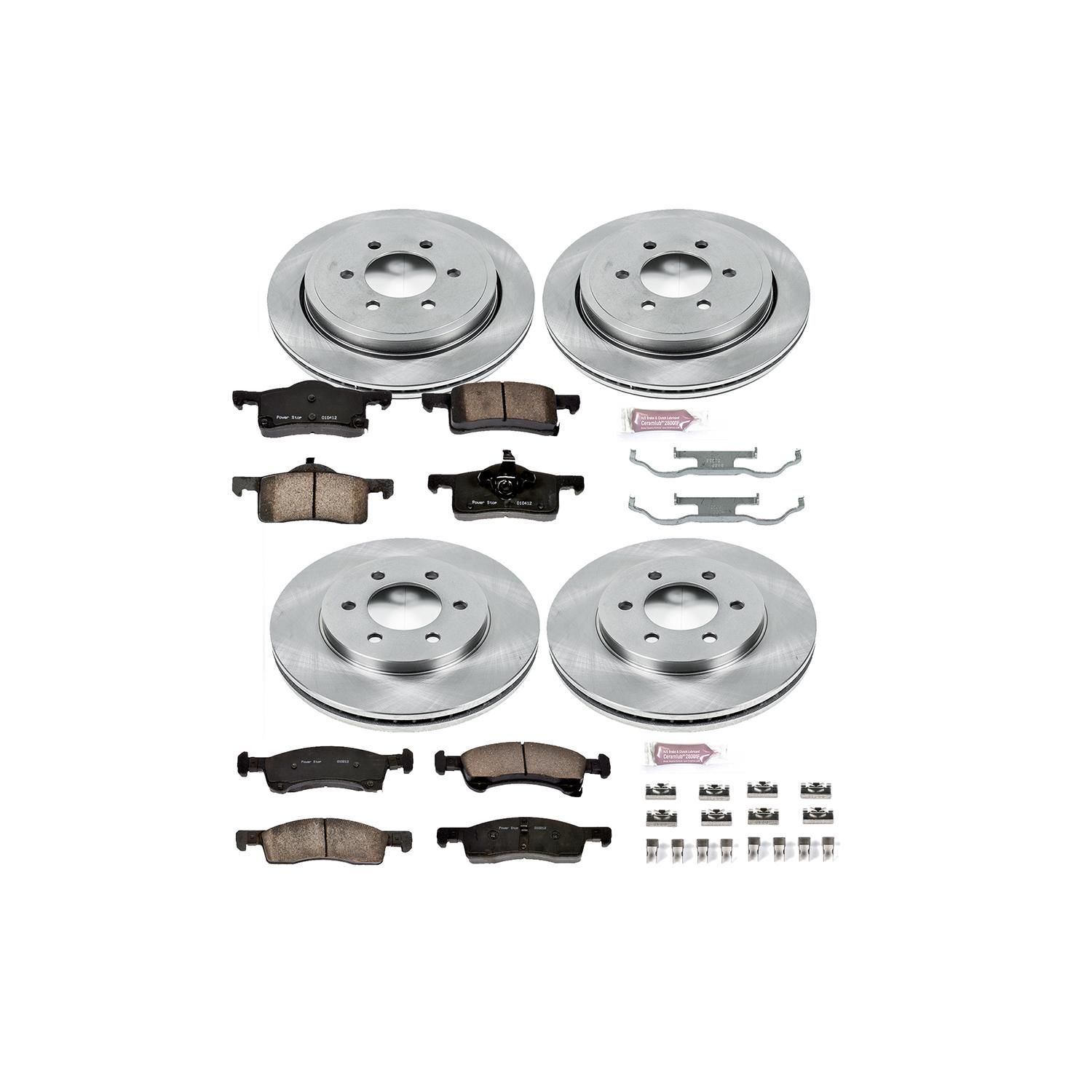 PowerStop Performance Brake Pads Rotors Kit KOE1934