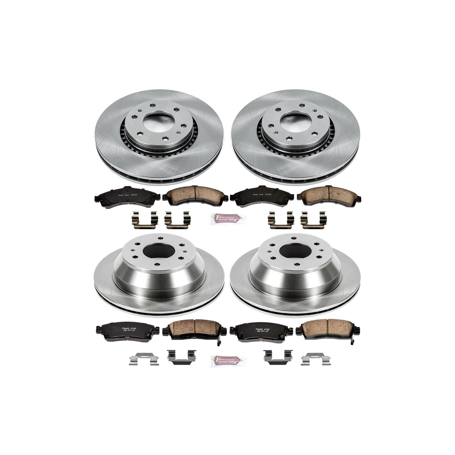 PowerStop Performance Brake Pads Rotors Kit KOE2062
