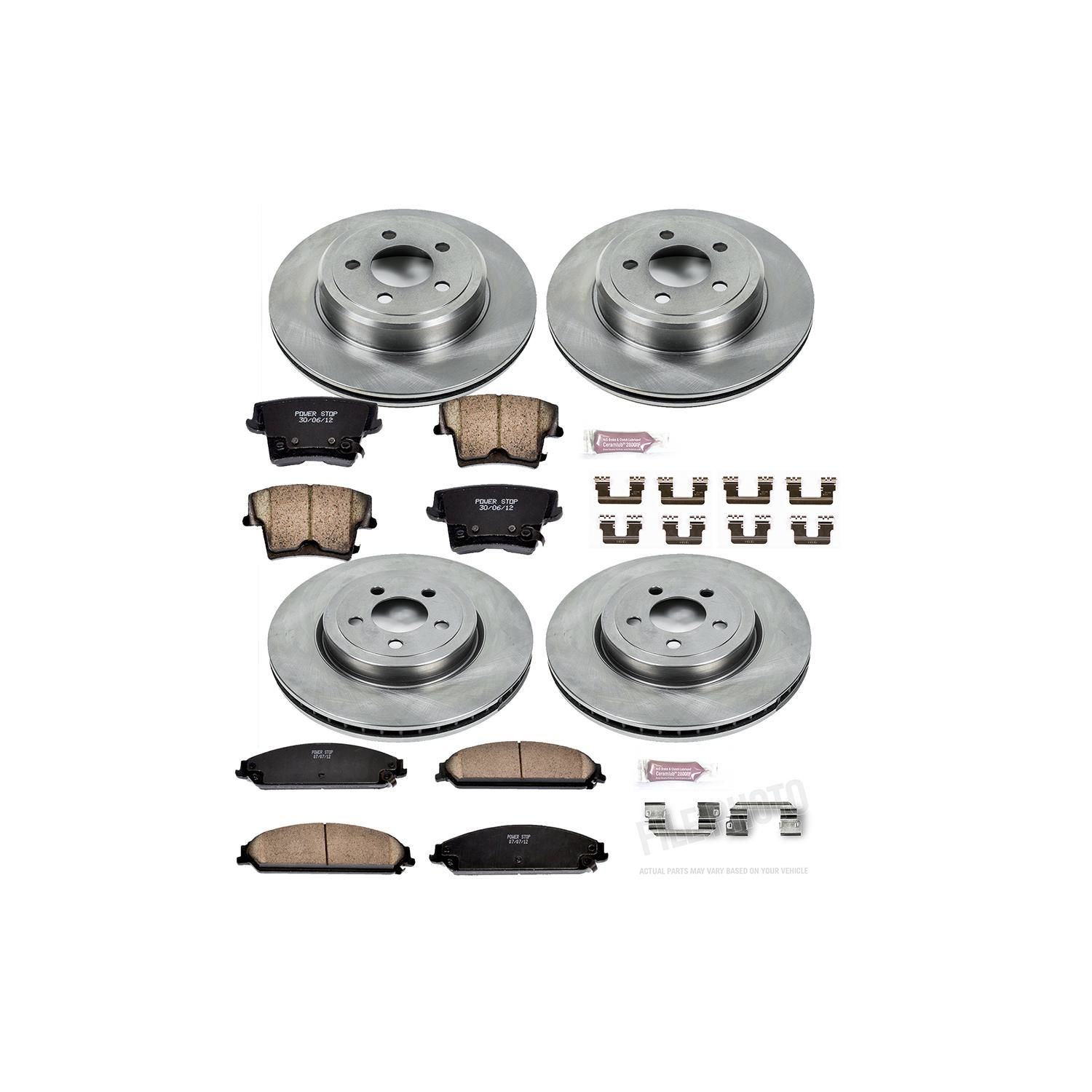 PowerStop Performance Brake Pads Rotors Kit KOE2853