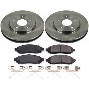 PowerStop Rear Semi-Coated Rotor Kit | 2012–2018 Kia Rio (SC6507) main image 0