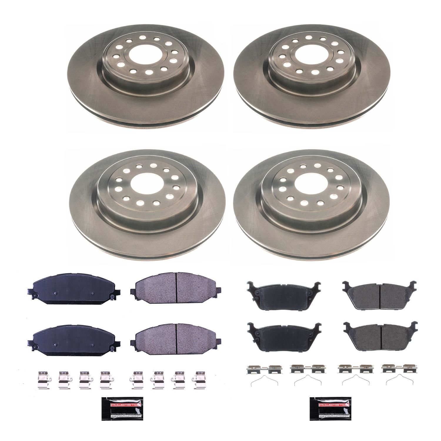 PowerStop Performance Brake Pads Rotors Kit KOE8182