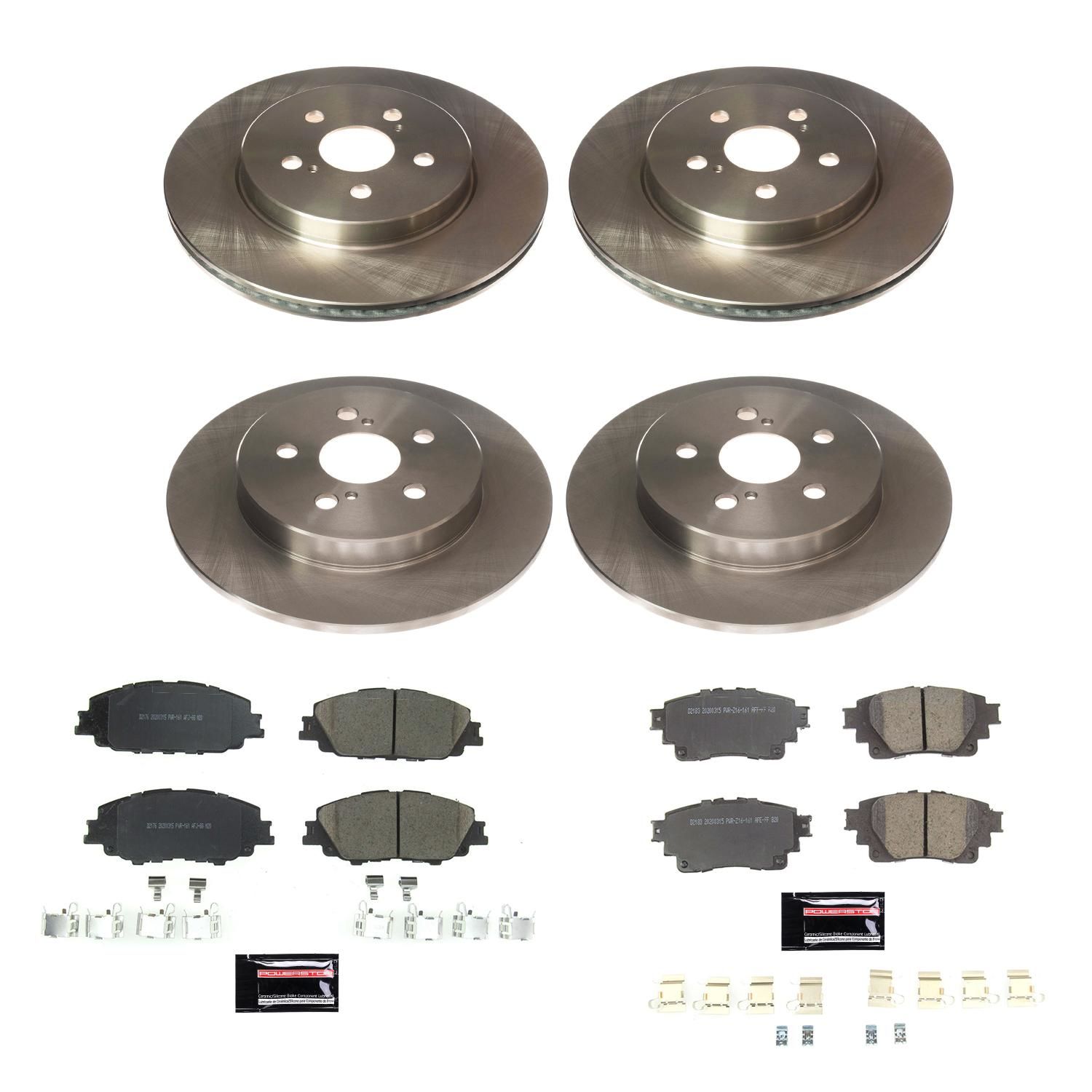 PowerStop Performance Brake Pads Rotors Kit KOE8362