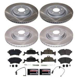 thumbnail image 2 of Front Drilled & Slotted Brake Rotors & Ceramic Brake Pads Kit – Zinc Coated – Driver & Passenger Side 2 of 14