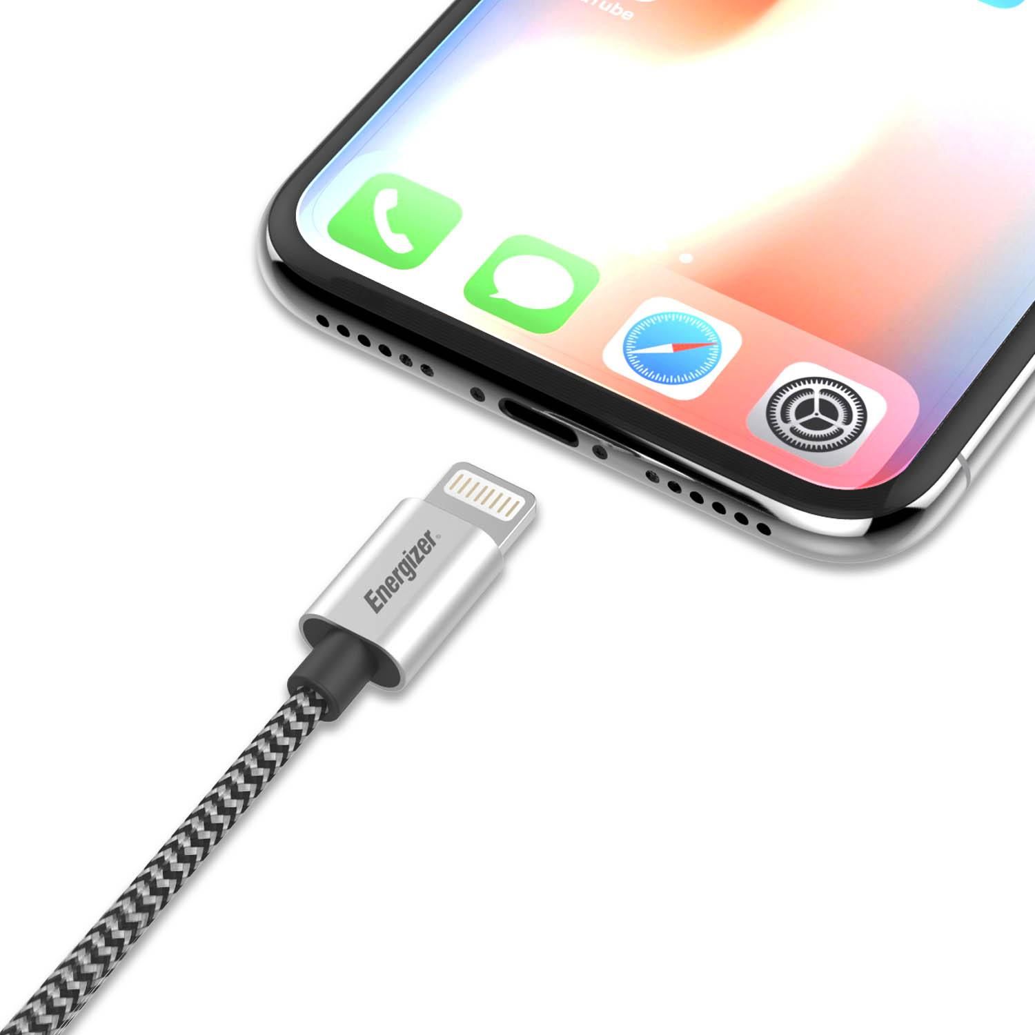 Energizer 6ft Sync and Charge Lightning USB Cable