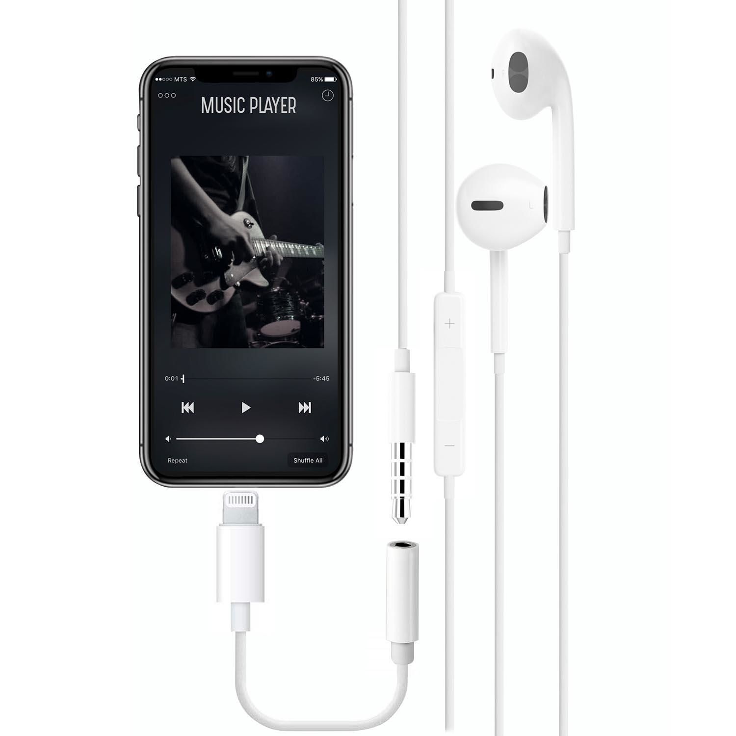 Premier Premier Lighting to 3.5mm Adapter Earbuds With Mic