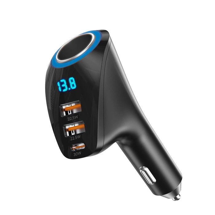 Road Proof 12 Volt Socket Adapter with USB and Type C Port Charger