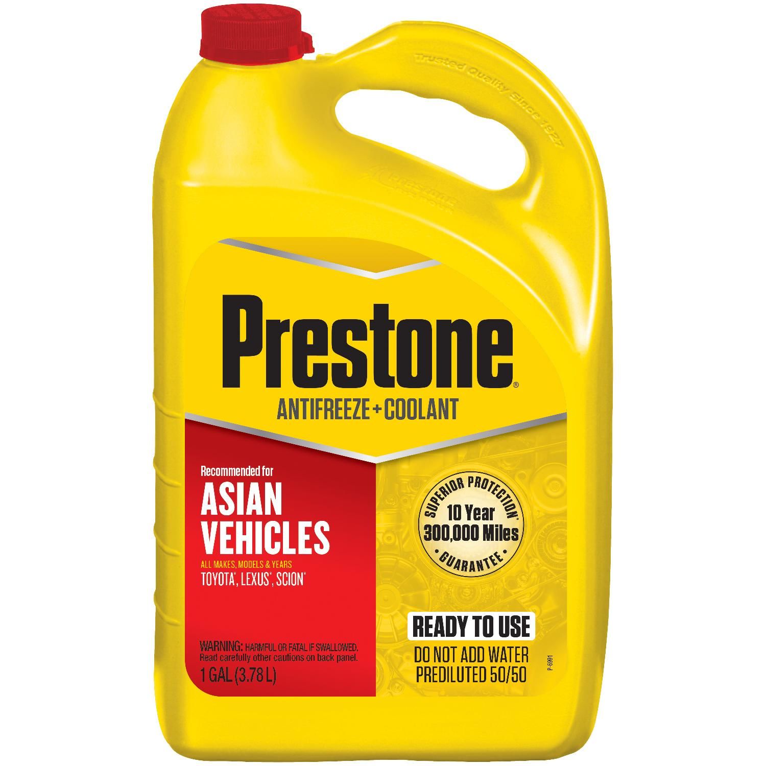 Prestone Antifreeze/Coolant Asian Vehicles Red 50/50 PREMIXED *10 Year
