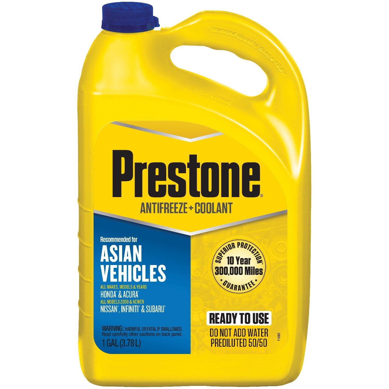 Prestone Antifreeze/Coolant Asian Vehicles Blue 50/50 PREMIXED *10 Year