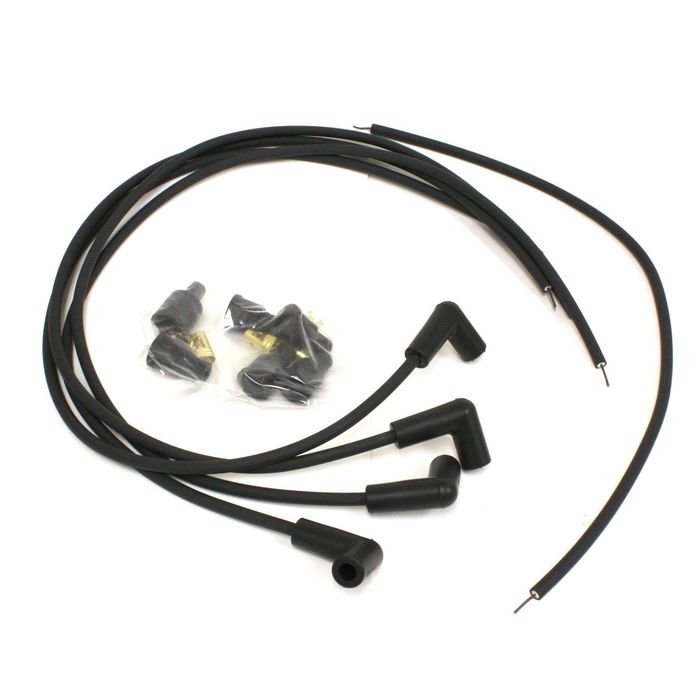 Pertronix 7mm Black, 4 Cylinder 90 Degree Universal Wires