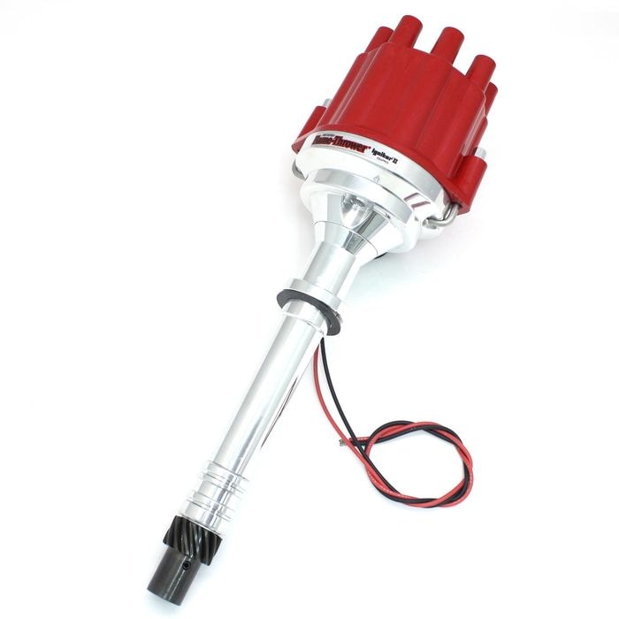Pertronix Marine Chevy Reverse Rotation Engine Red Cap Distributor Billet