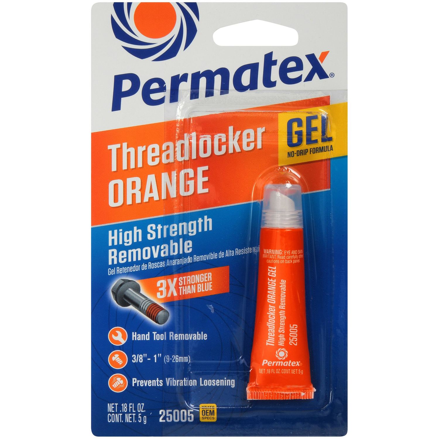 Permatex Permatex Orange Threadlocker Gel