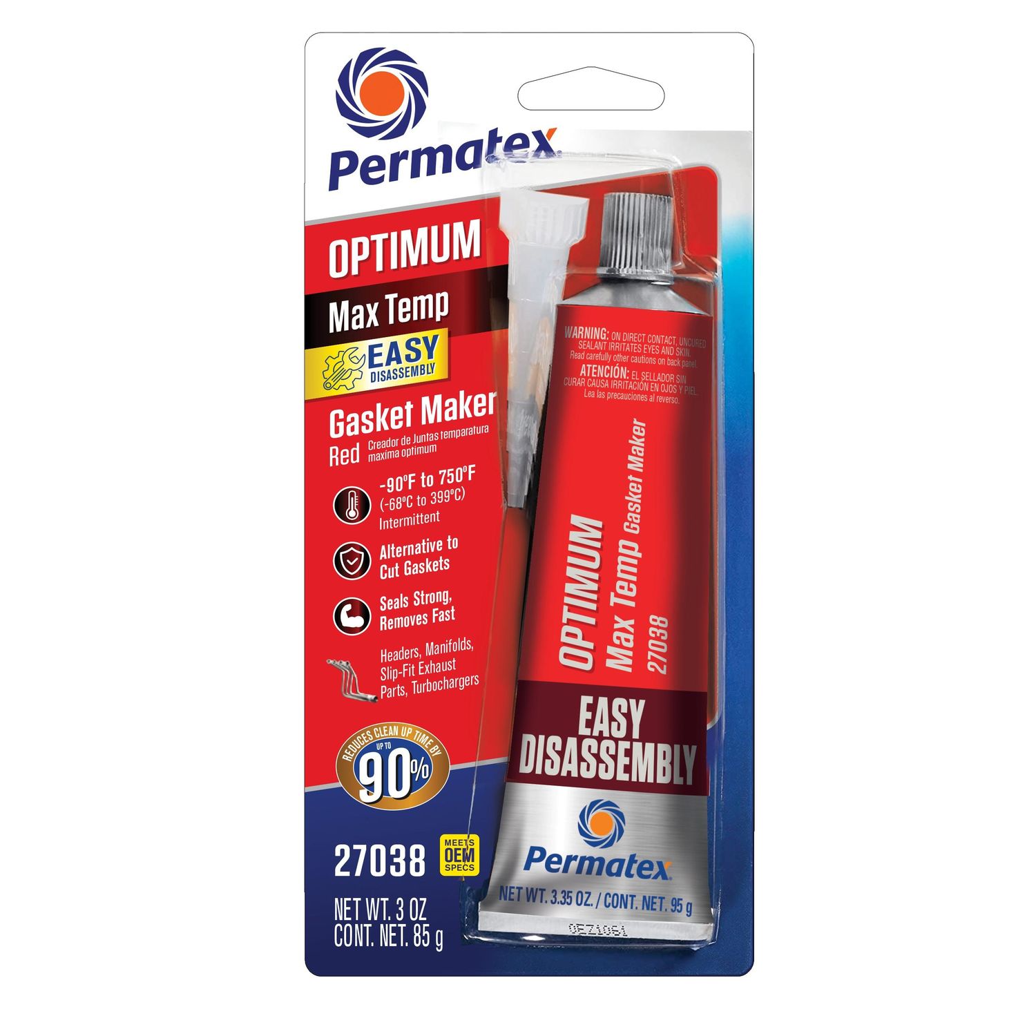 Permatex Optimum Red RTV High Temperature Gasket Maker 3.3 oz