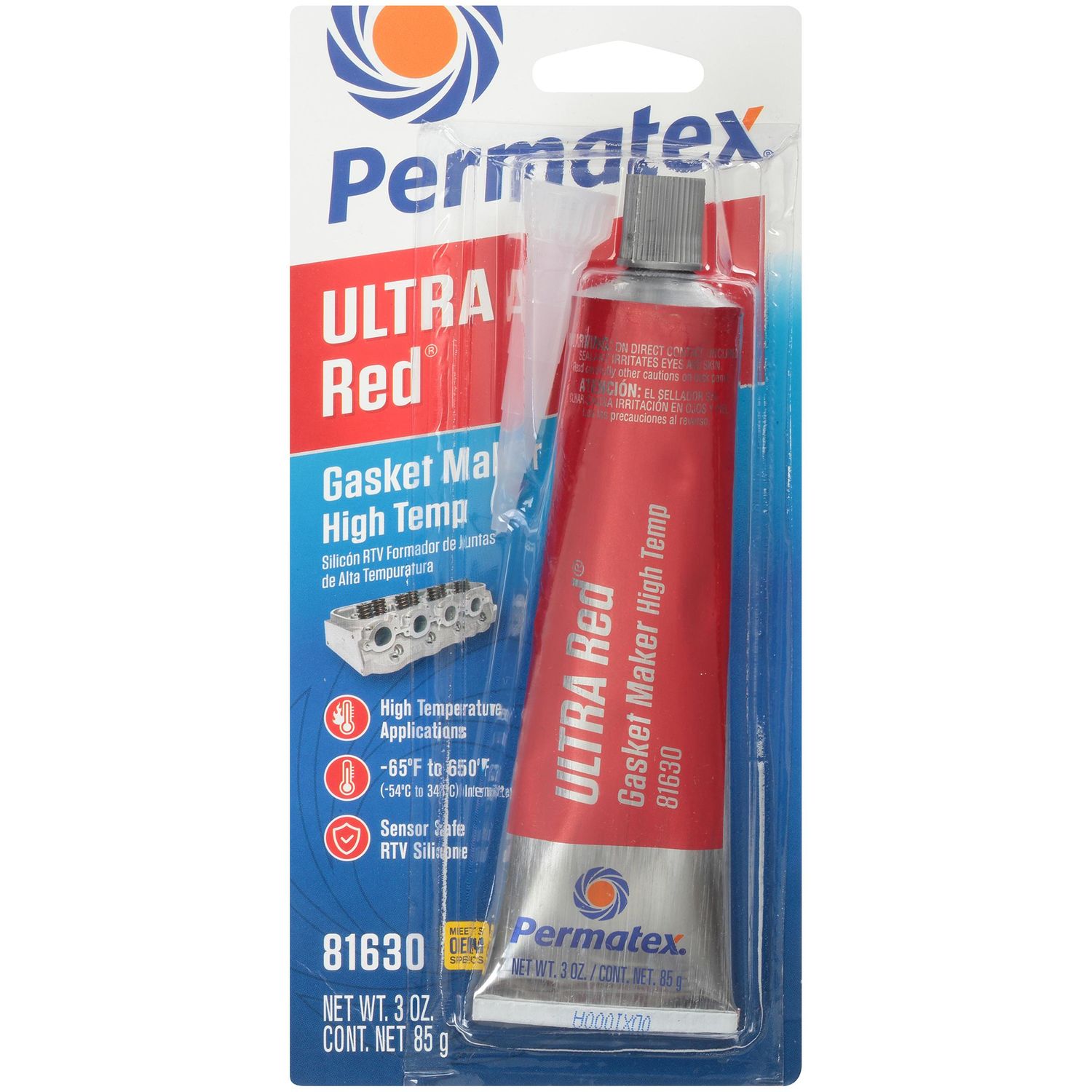 Permatex Ultra Red RTV Silicone Gasket Maker 3.35oz