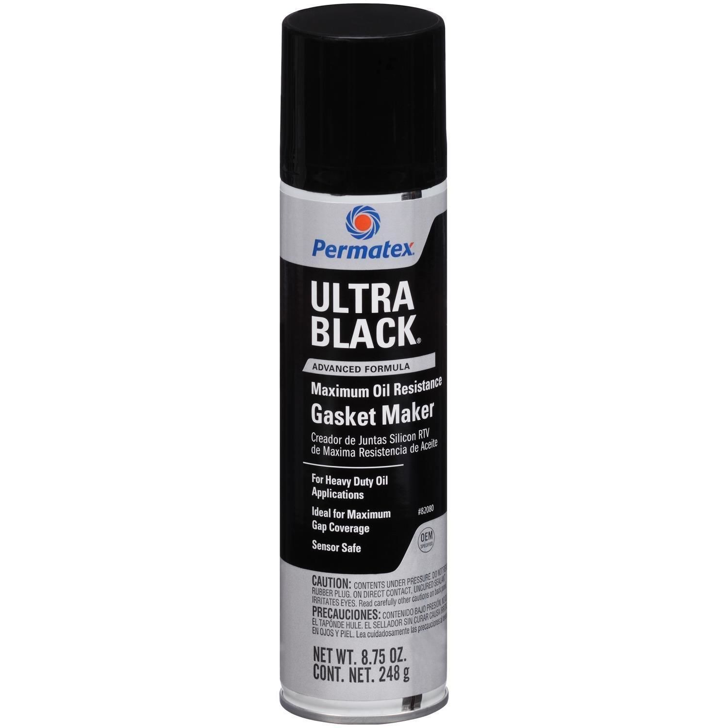 Permatex Ultra Black Maximum Oil Resistance RTV Silicone Gasket Maker 8